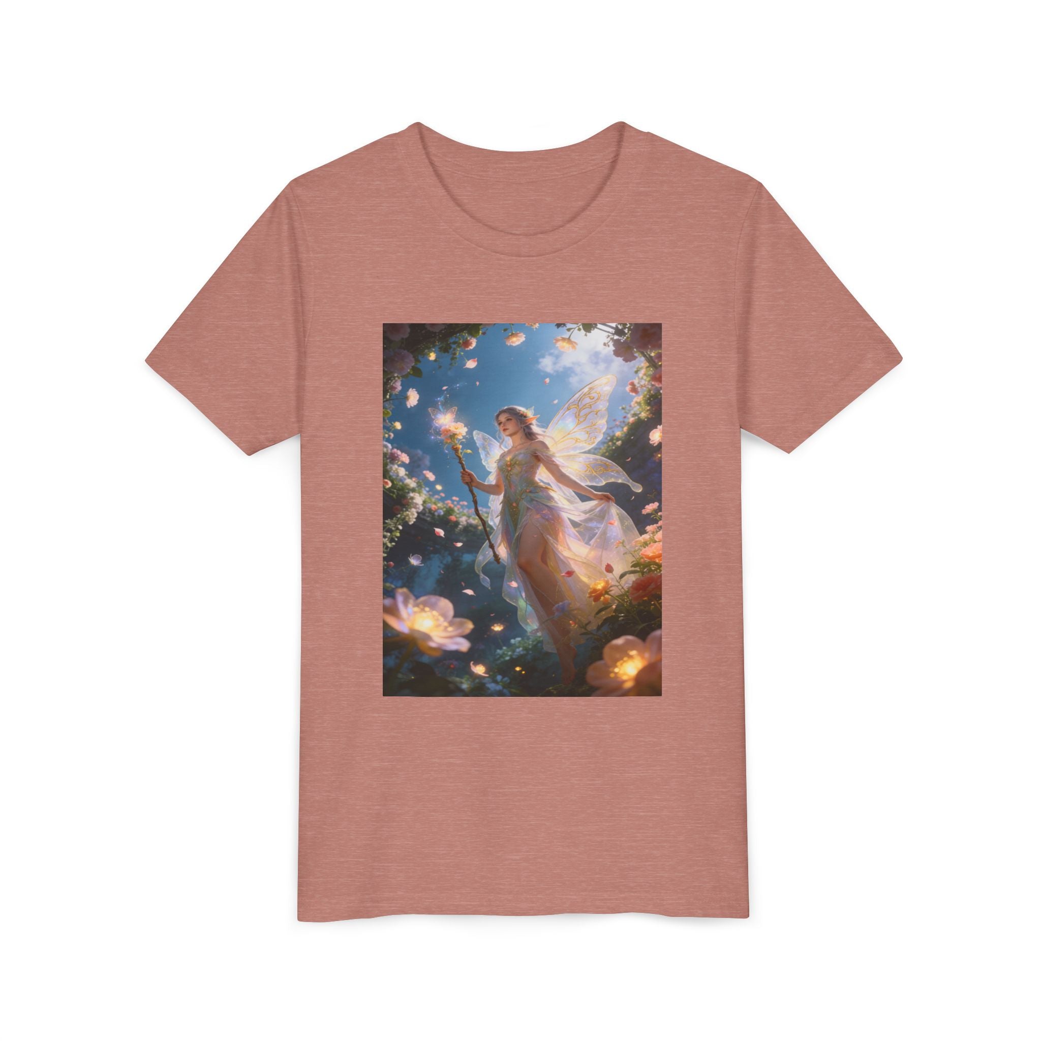 Fairy Glow Youth Tee — Enchanted Forest Fairy Graphic T-Shirt