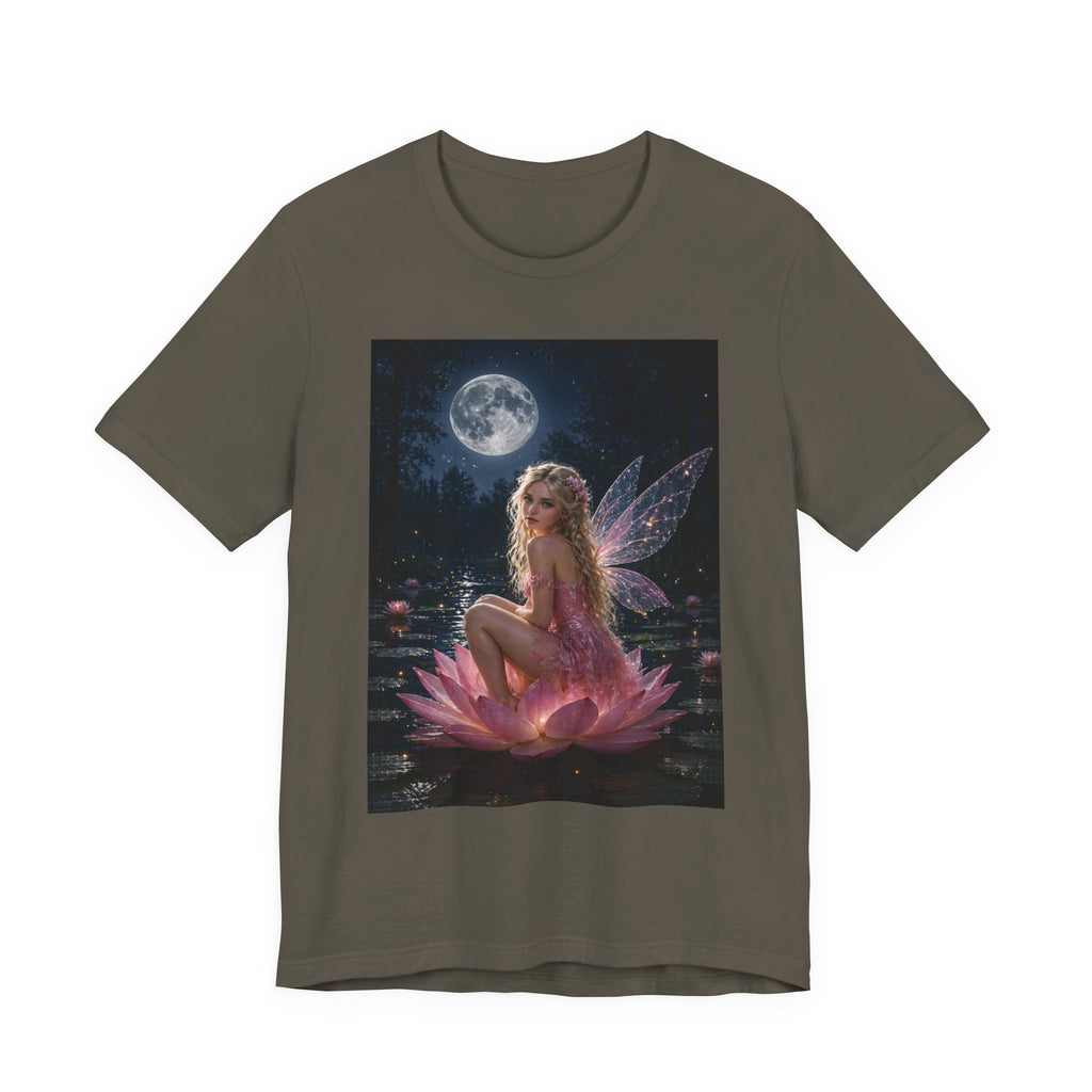 Moonlit Fairy T‑Shirt — Ethereal Lotus Fairy Graphic Tee