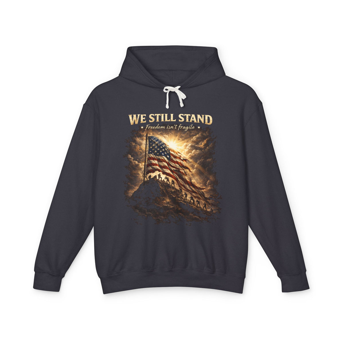 Patriotic "We Still Believe" Hoodie — American Flag Vintage Graphic