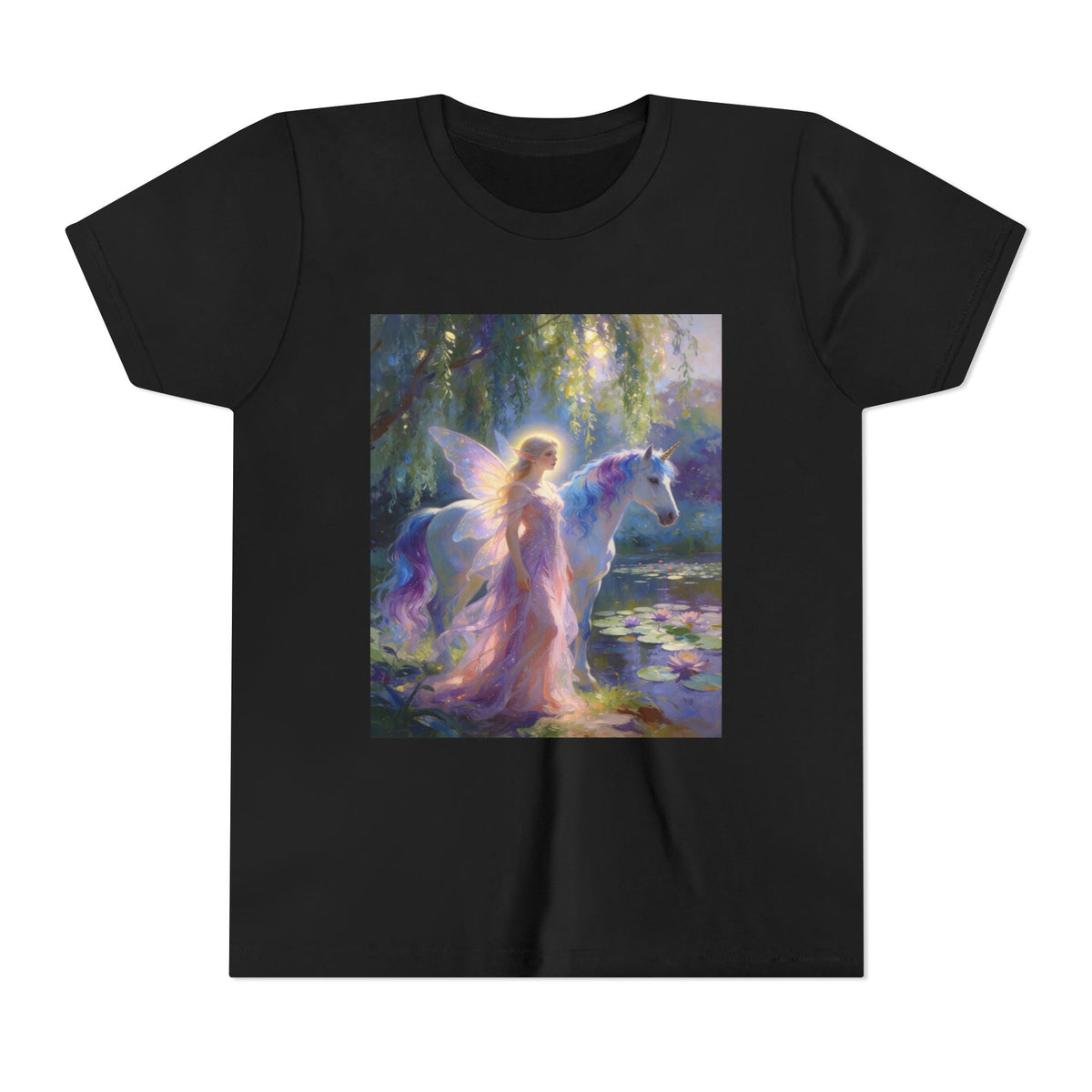 Youth Tee — Enchanted Fairy and Unicorn Graphic Tee