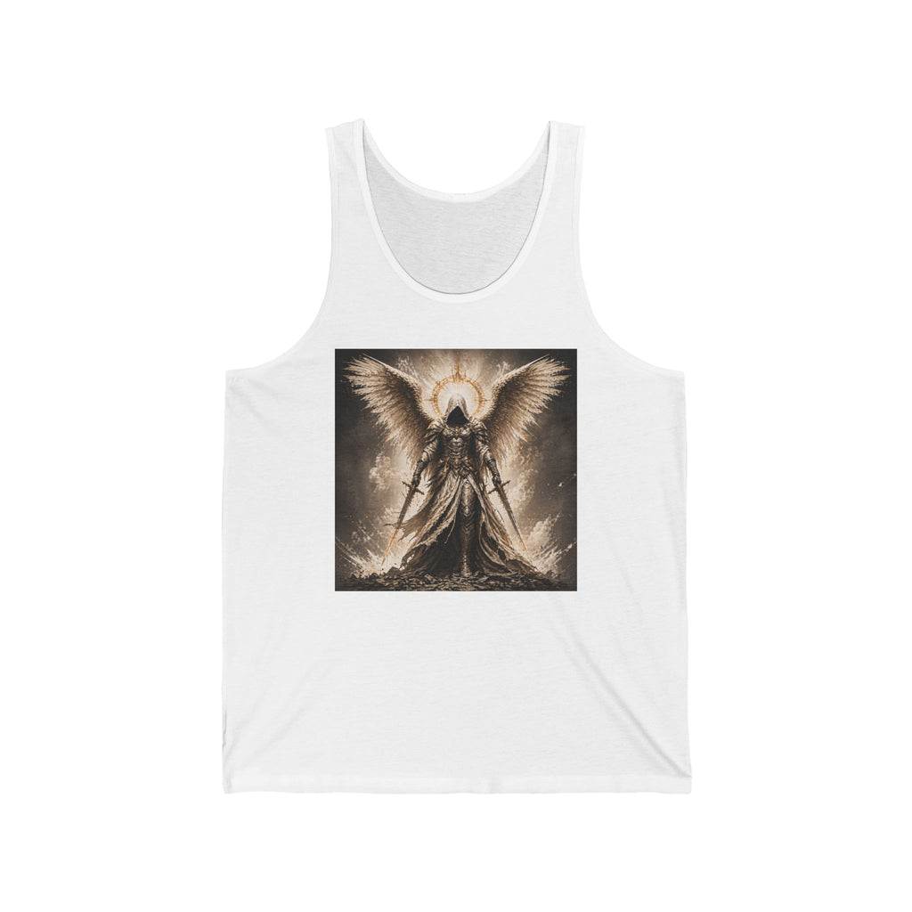Angel of Vengeance Tank Top — Gothic Warrior Winged Angel Graphic Tank