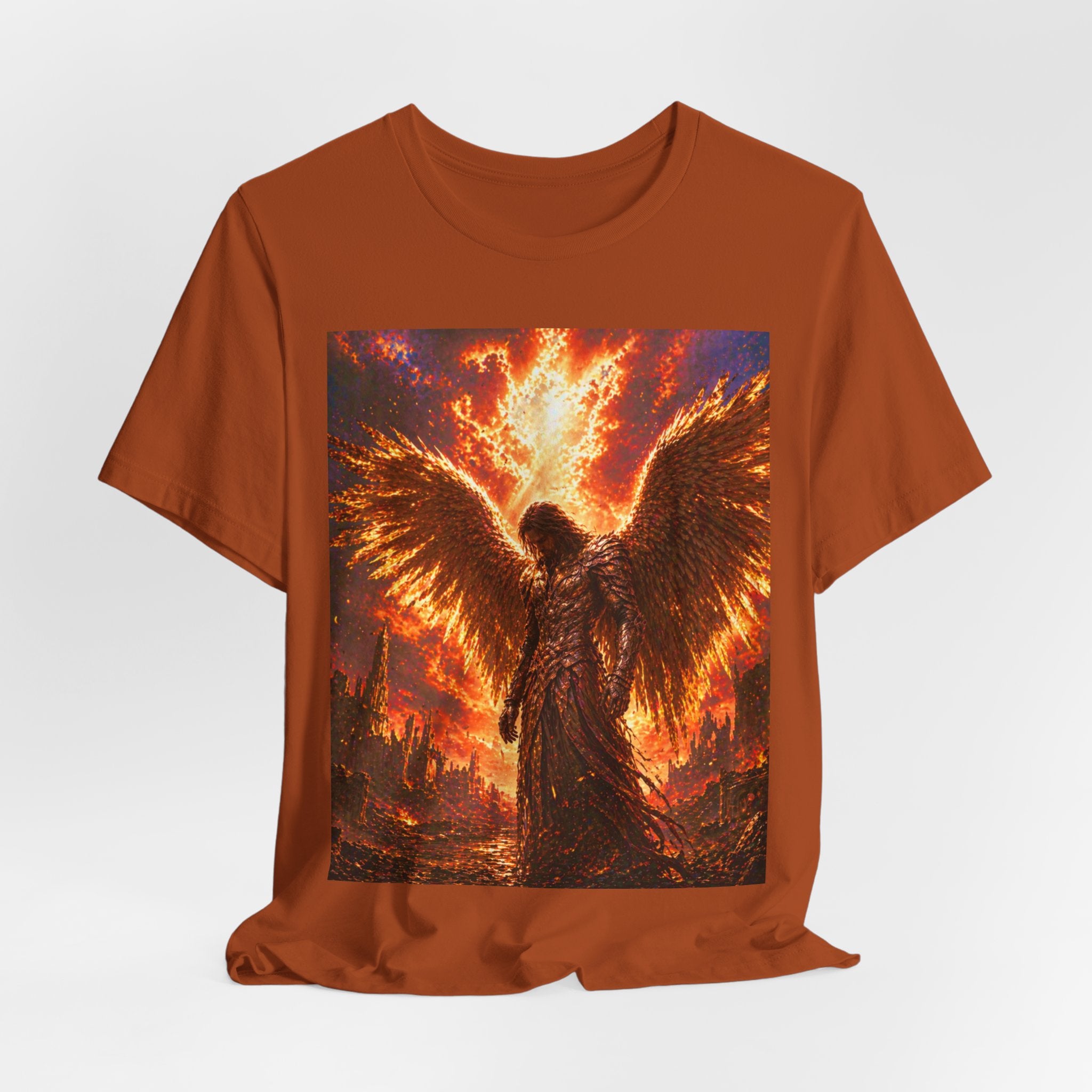 Angel Graphic Tee — Flaming Wings Apocalypse T-Shirt