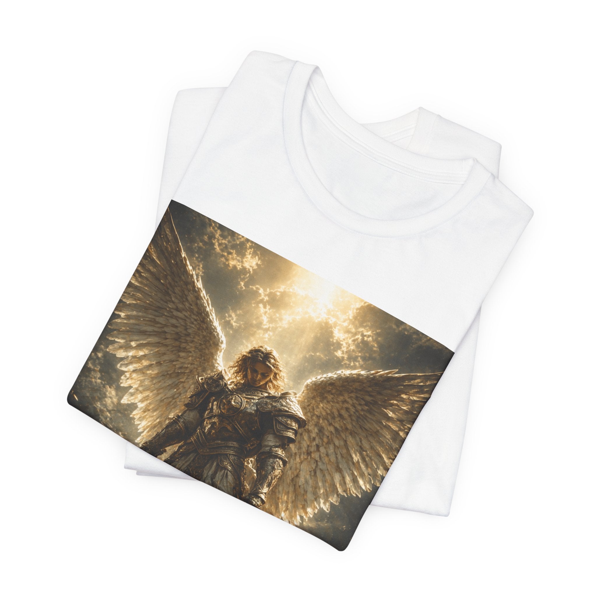 Angel Warrior Graphic Tee — Celestial Armor Archangel T-Shirt