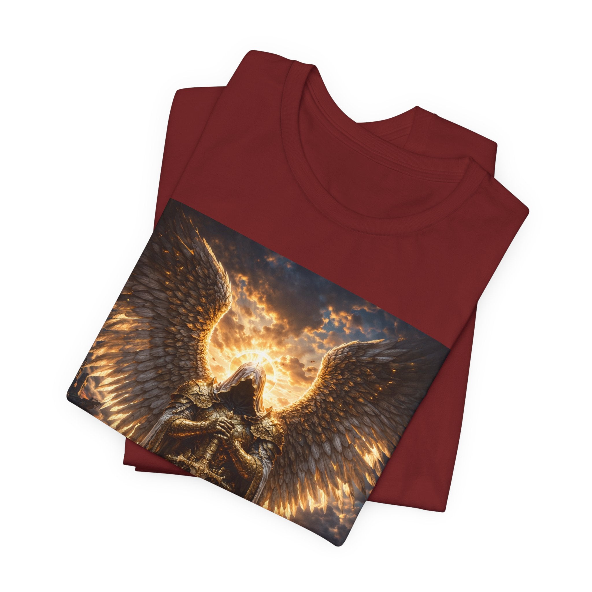 Angel Guardian T-Shirt — Golden Warrior Wings Graphic Tee