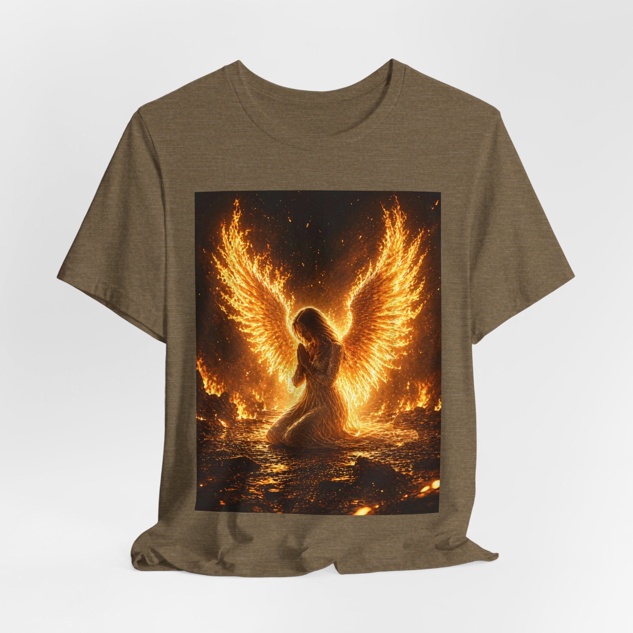 Phoenix Angel Tee — Fiery Winged Angel Graphic T-Shirt