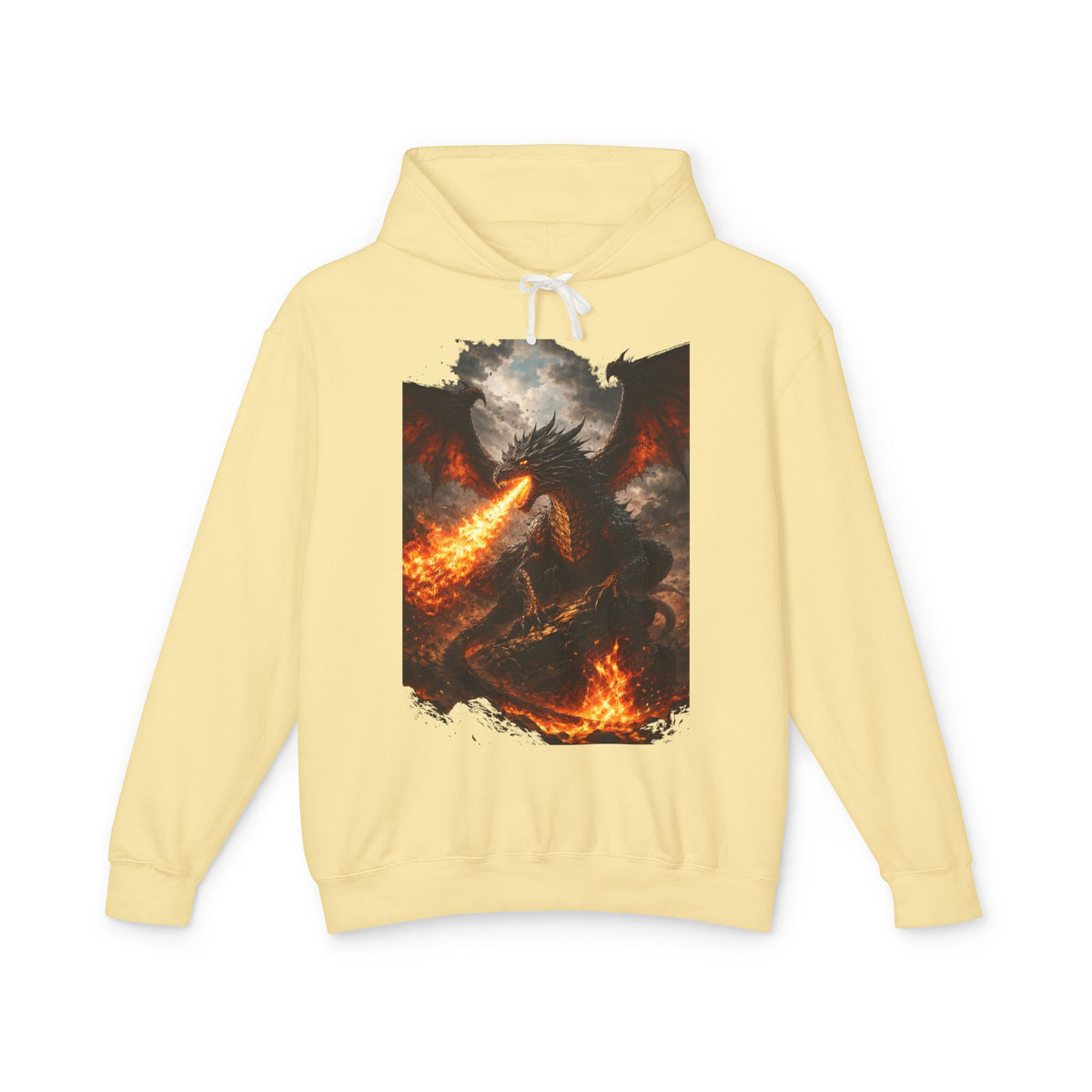 Dragon Fire Hoodie – Mythical Fire-Breathing Dragon Graphic Hoodie
