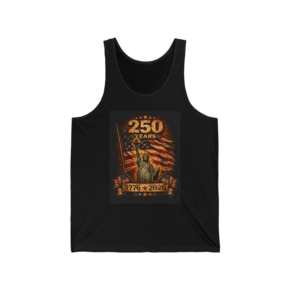 250 Years Statue of Liberty Tank Top - 1776-2026 Patriotic American Flag Memorial Tank
