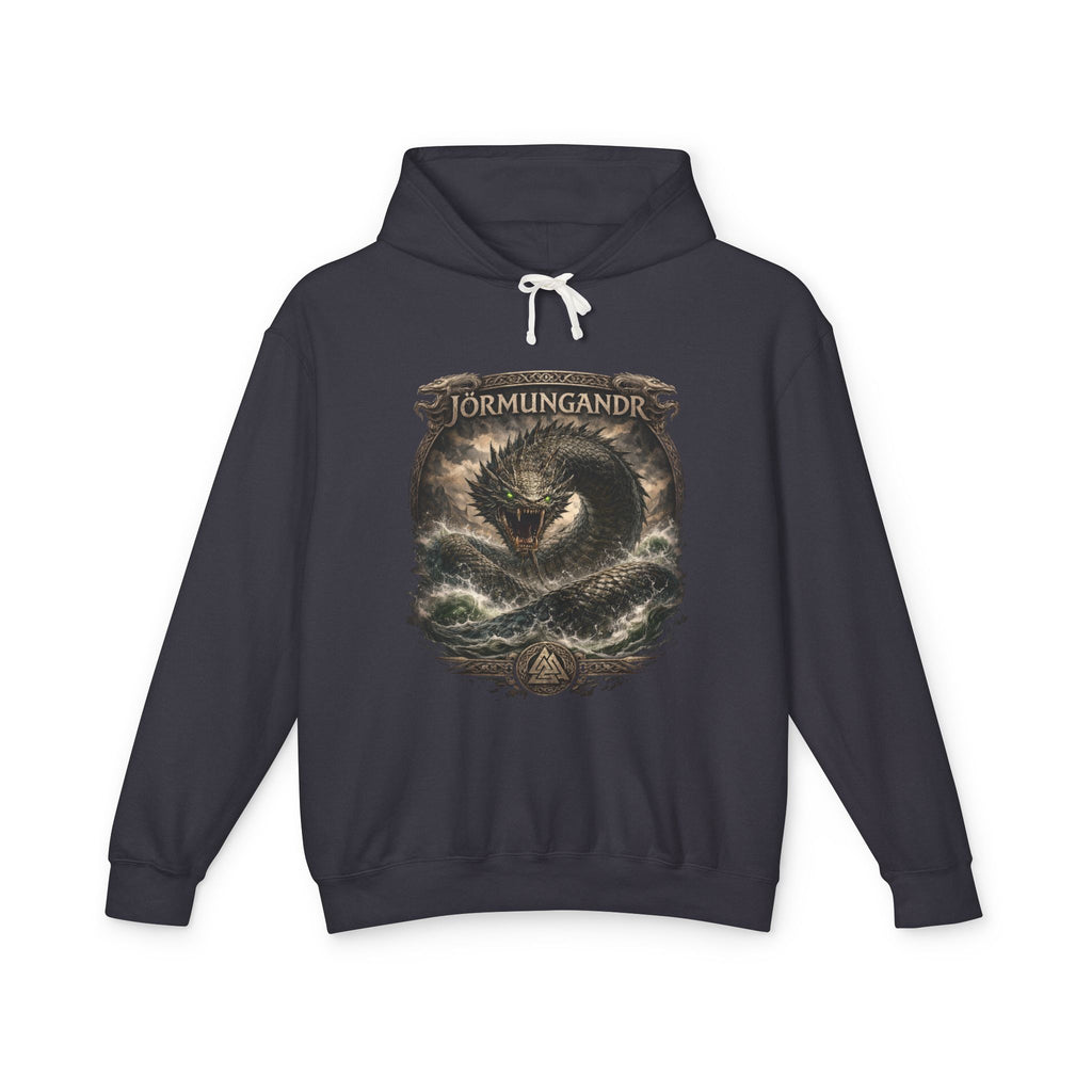 Jormungandr Serpent Hoodie — Norse Mythology Sea Serpent Graphic Sweatshirt