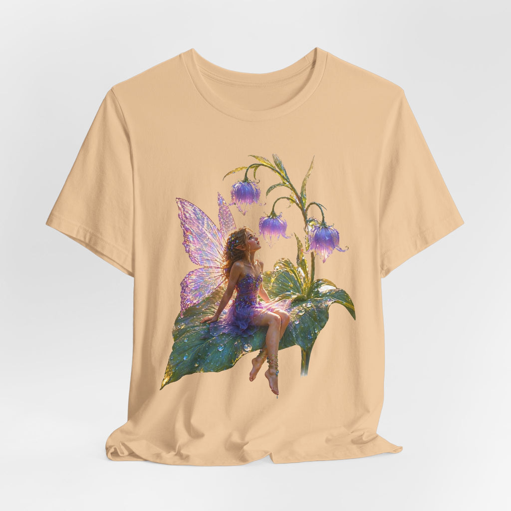 Fairy Garden T‑Shirt — Watercolor Fairy on Bellflower Tee