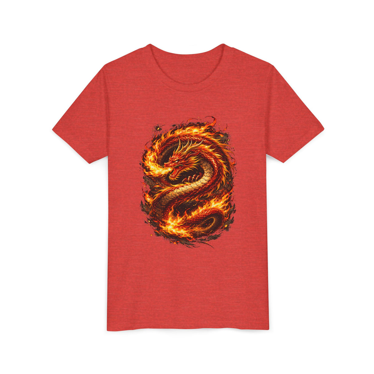 Youth Tee — Fiery Dragon Graphic Shirt