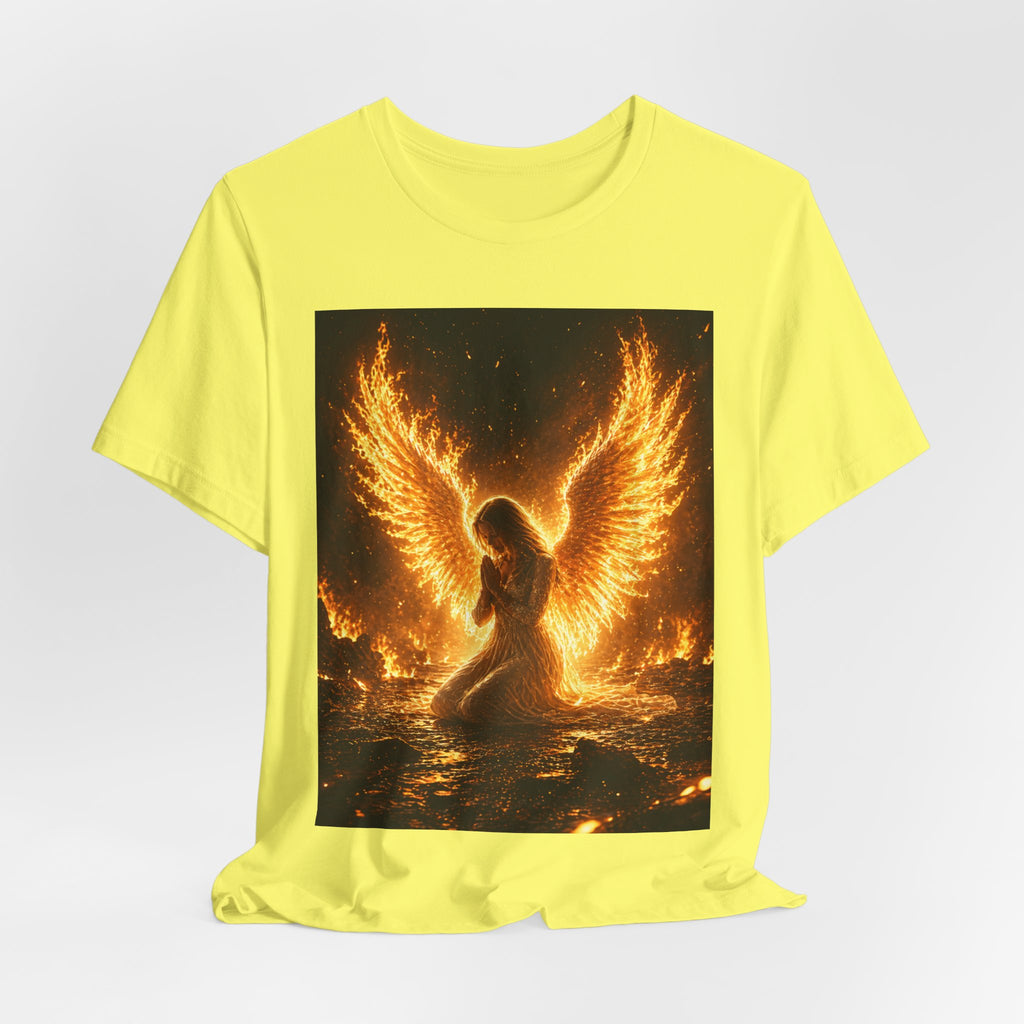 Phoenix Angel Tee — Fiery Winged Angel Graphic T-Shirt