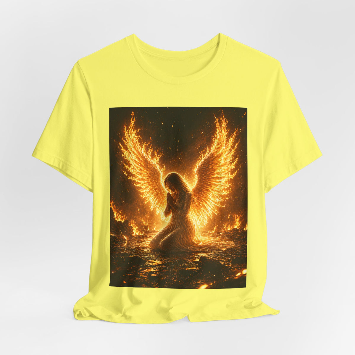 Phoenix Angel Tee — Fiery Winged Angel Graphic T-Shirt