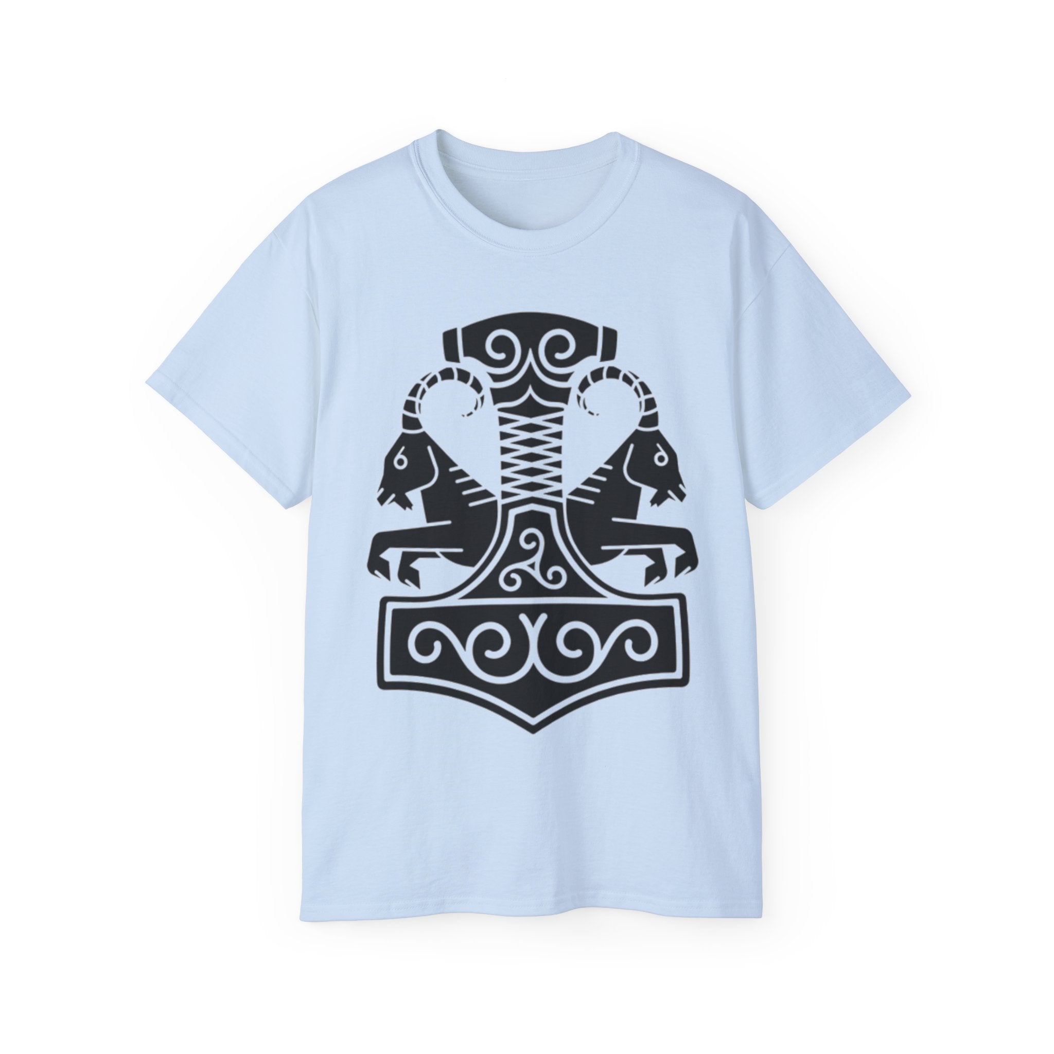 The Goat – Heidrun, The Source of Strength Cotton T-Shirt — Norse Viking Horse Motif Tee