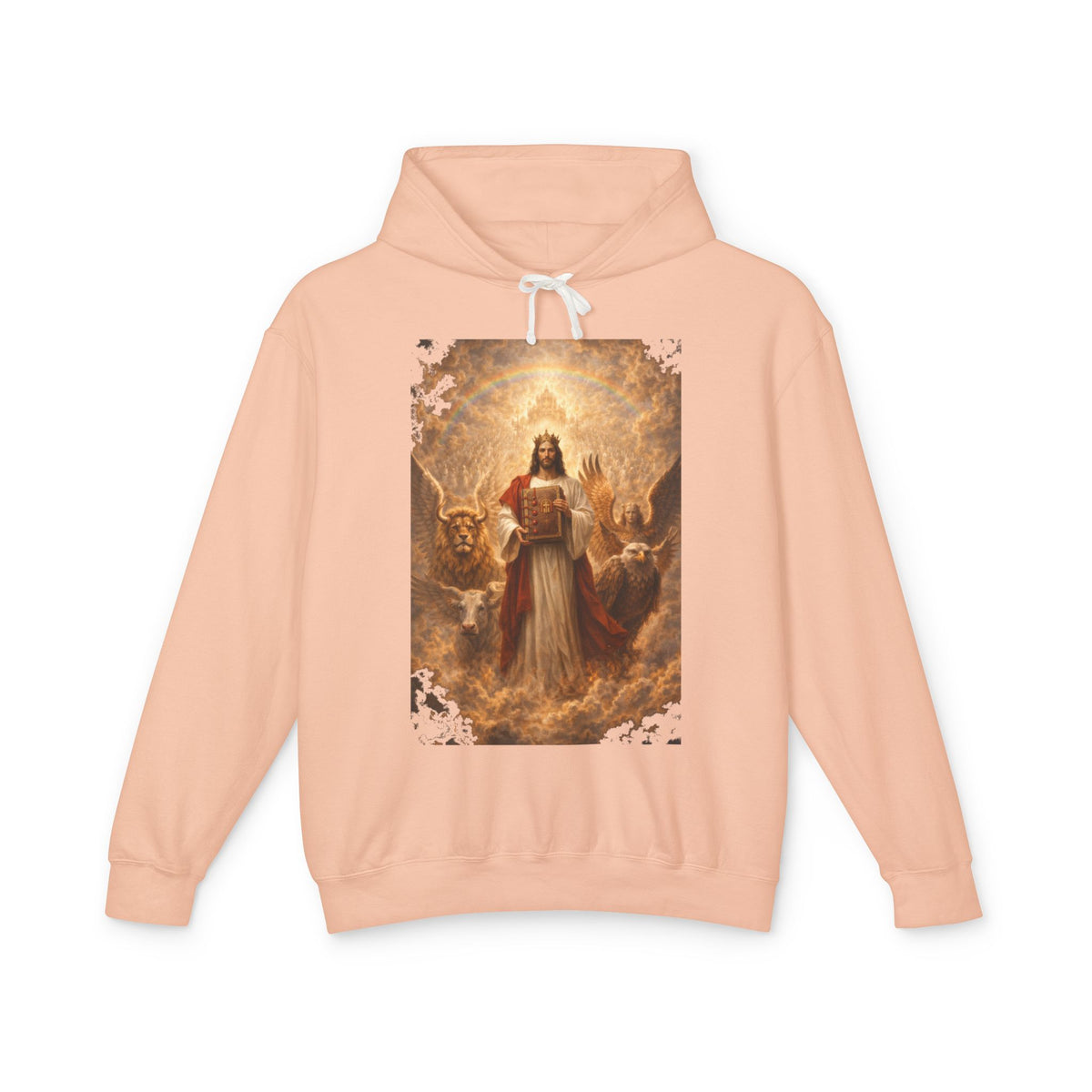 Revelation 5-10 Jesus Christ Illustration Hoodie — Religious Faith Graphic Hoodie