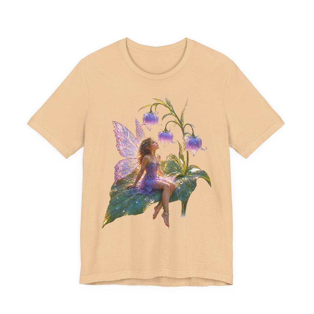Fairy Garden T‑Shirt — Watercolor Fairy on Bellflower Tee
