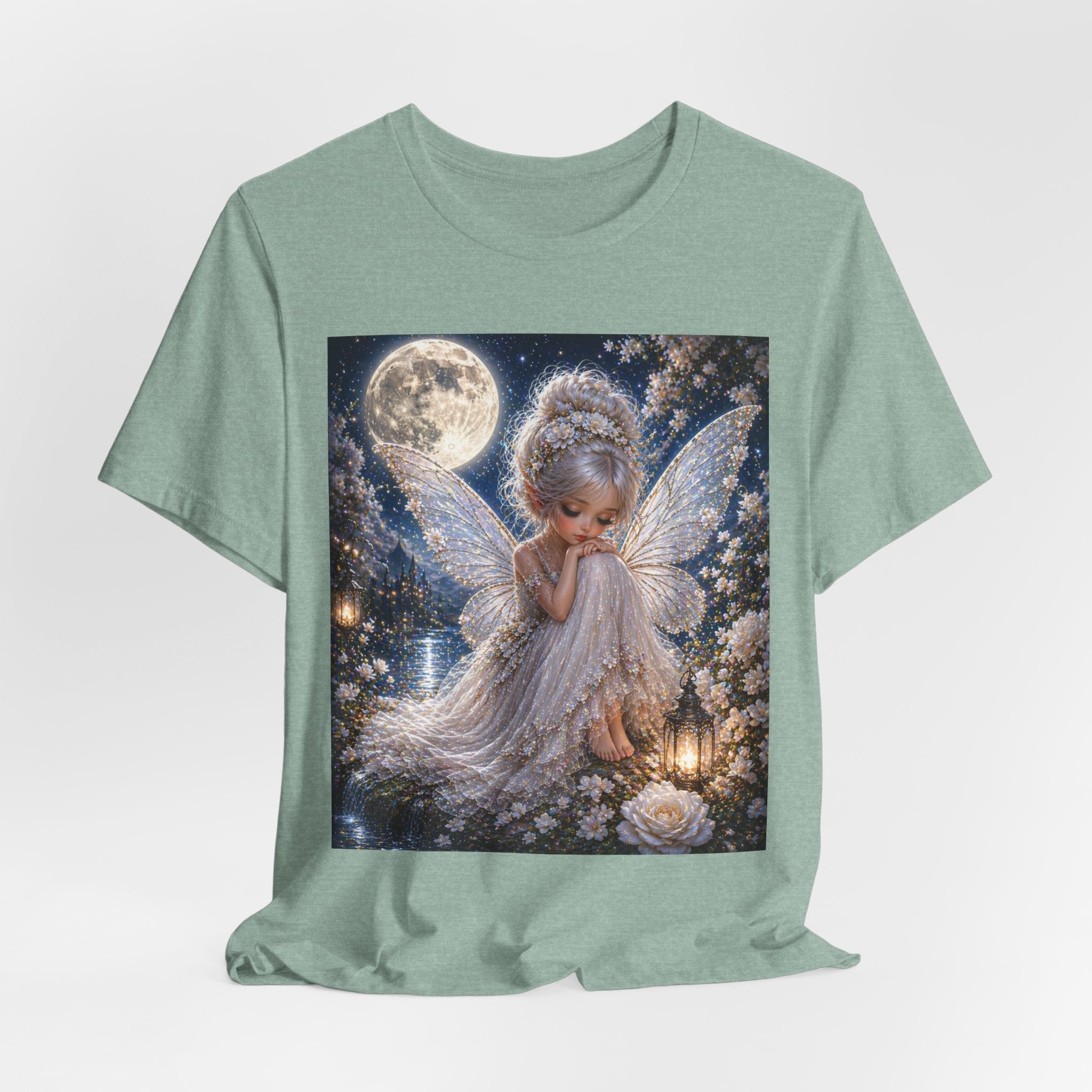 Moonlit Fairy T‑Shirt — Cute Angelic Fairy Graphic Tee