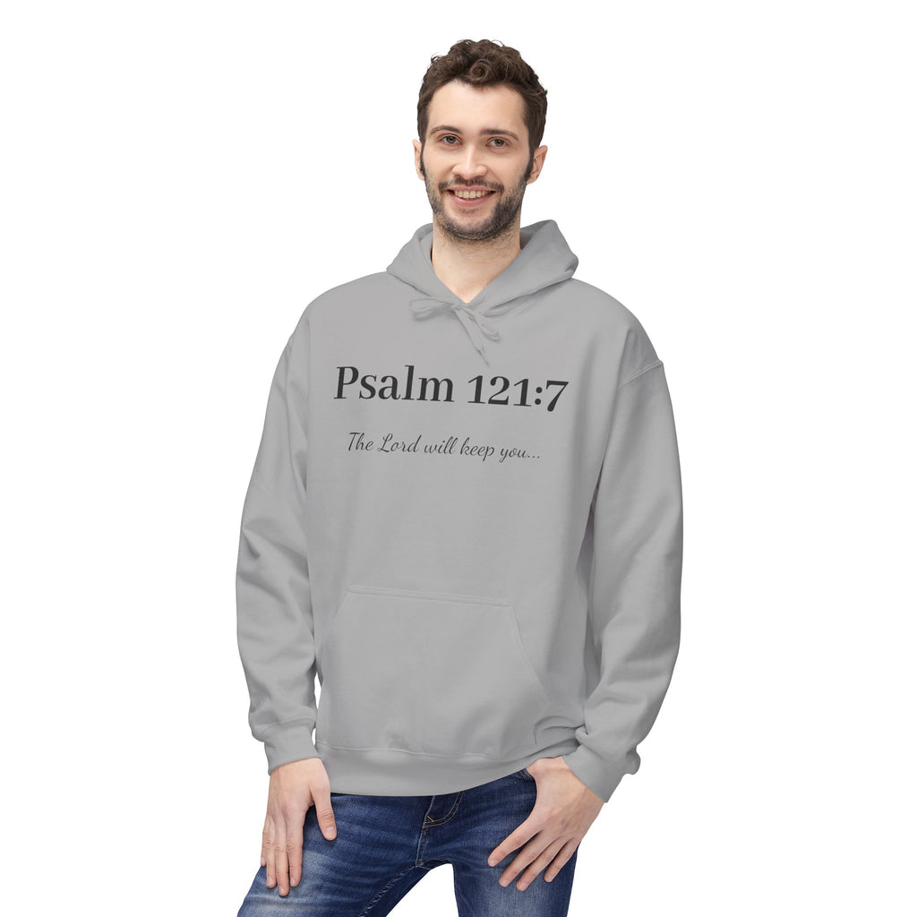 Psalm 121:7 Hoodie — 'The Lord Will Keep You' Inspirational Christian Sweatshirt