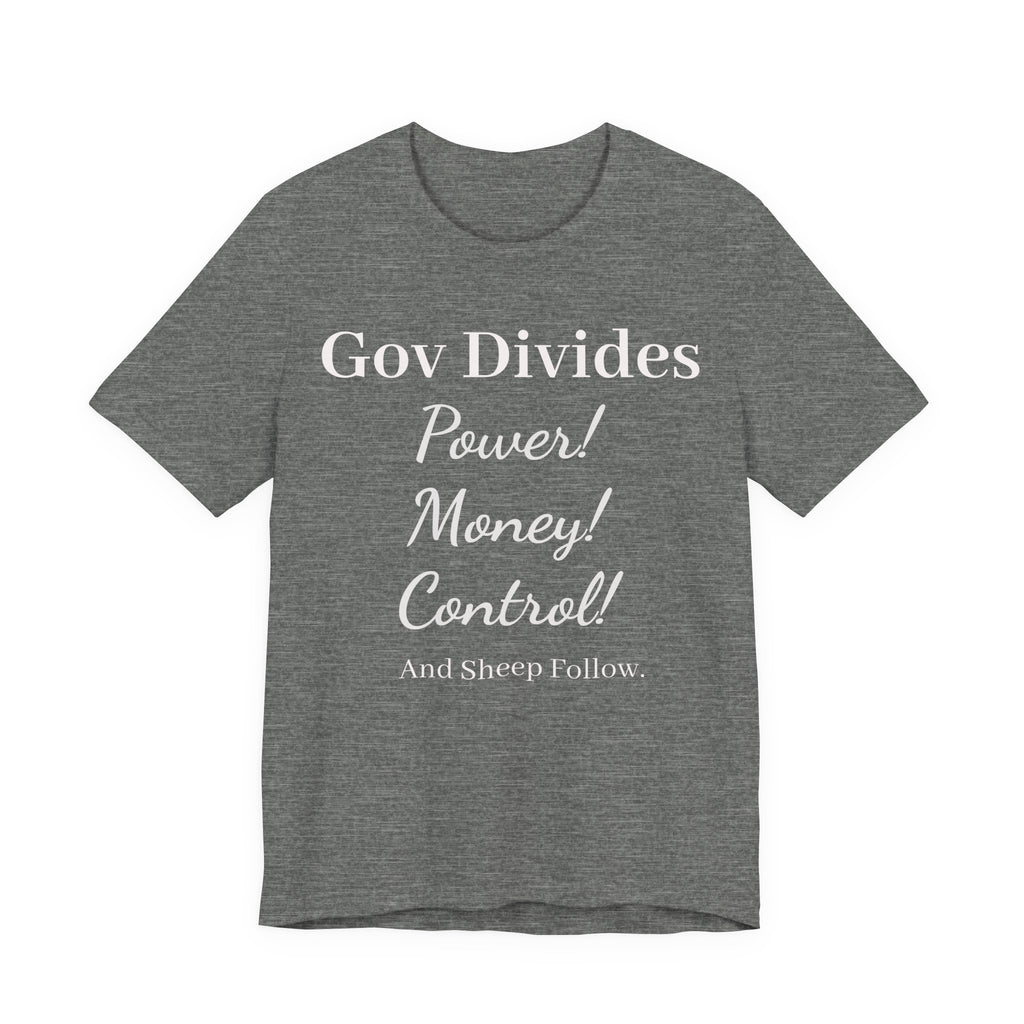Gov Divides Tee — Pastel Political Statement T-Shirt