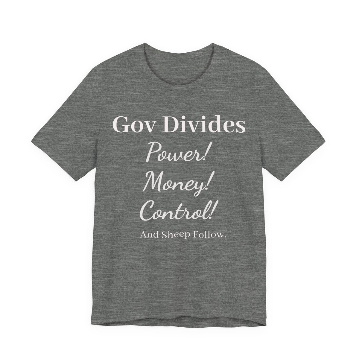 Gov Divides Tee — Pastel Political Statement T-Shirt