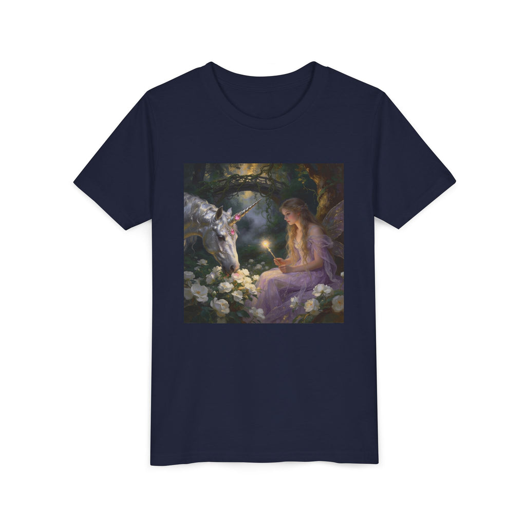 Magical Unicorn & Girl Youth Tee – Fantasy Kids Shirt