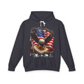 American Eagle Flag Hoodie — Patriotic Bald Eagle sweatshirt for 4th of July & Veterans