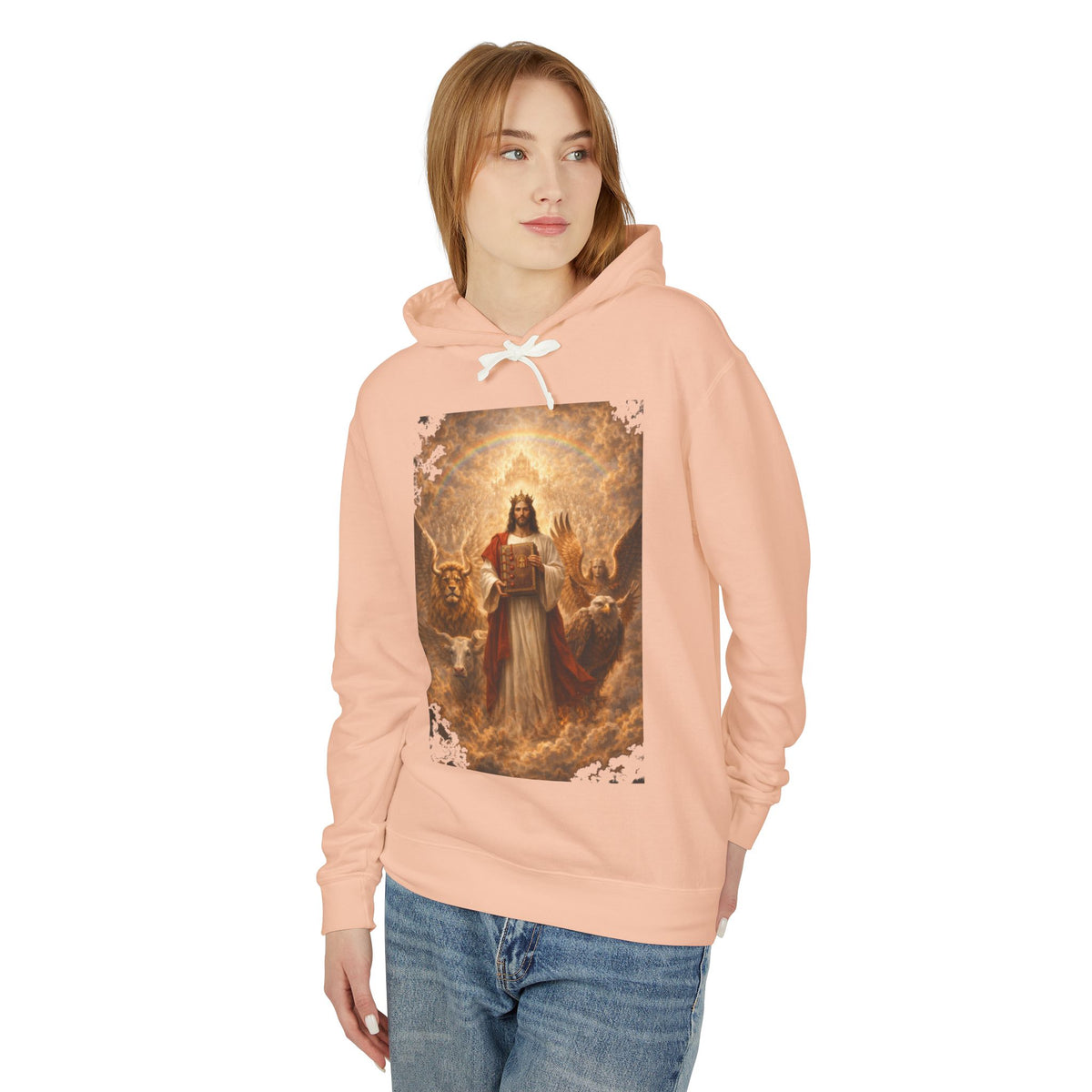 Revelation 5-10 Jesus Christ Illustration Hoodie — Religious Faith Graphic Hoodie