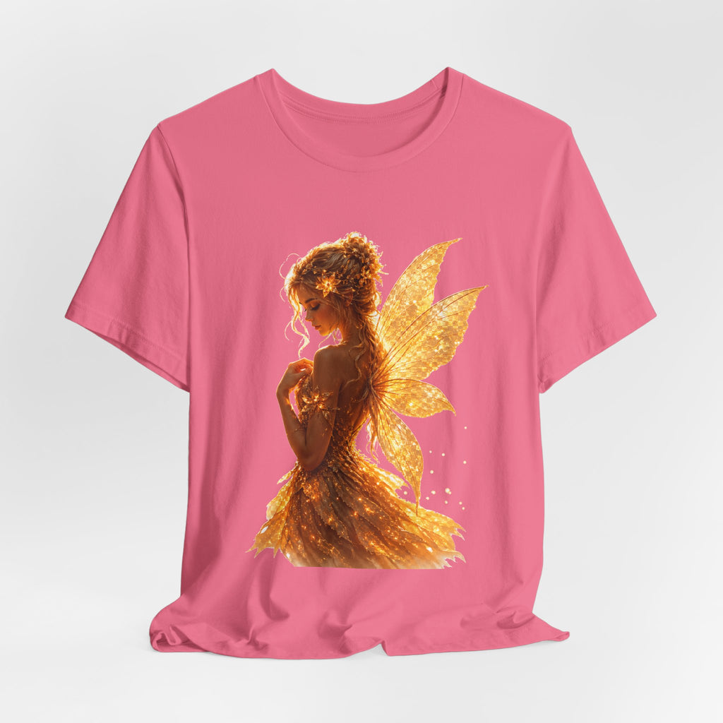 Golden Fairy T‑Shirt — Sparkling Fairy Silhouette Tee