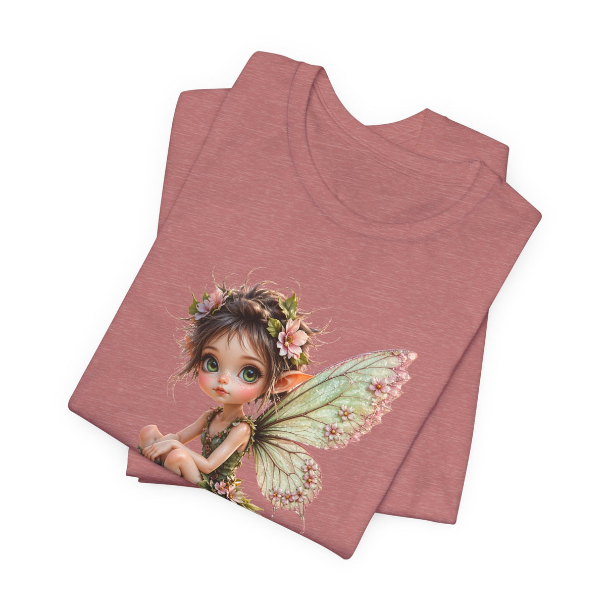 Fairy Mushroom Tee — Cute Woodland Fairy Sitting on Toadstool Graphic T-Shirt