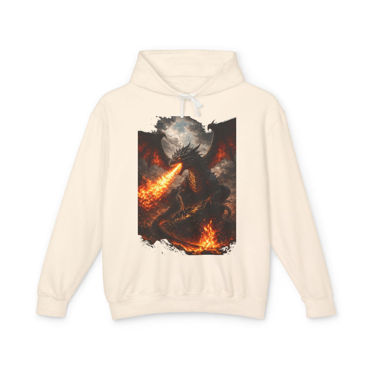 Dragon Fire Hoodie – Mythical Fire-Breathing Dragon Graphic Hoodie