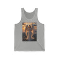 Angel Wings Sunset Tank Top — Spiritual Guardian Graphic Jersey Tank