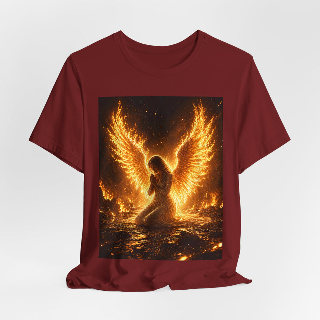 Phoenix Angel Tee — Fiery Winged Angel Graphic T-Shirt
