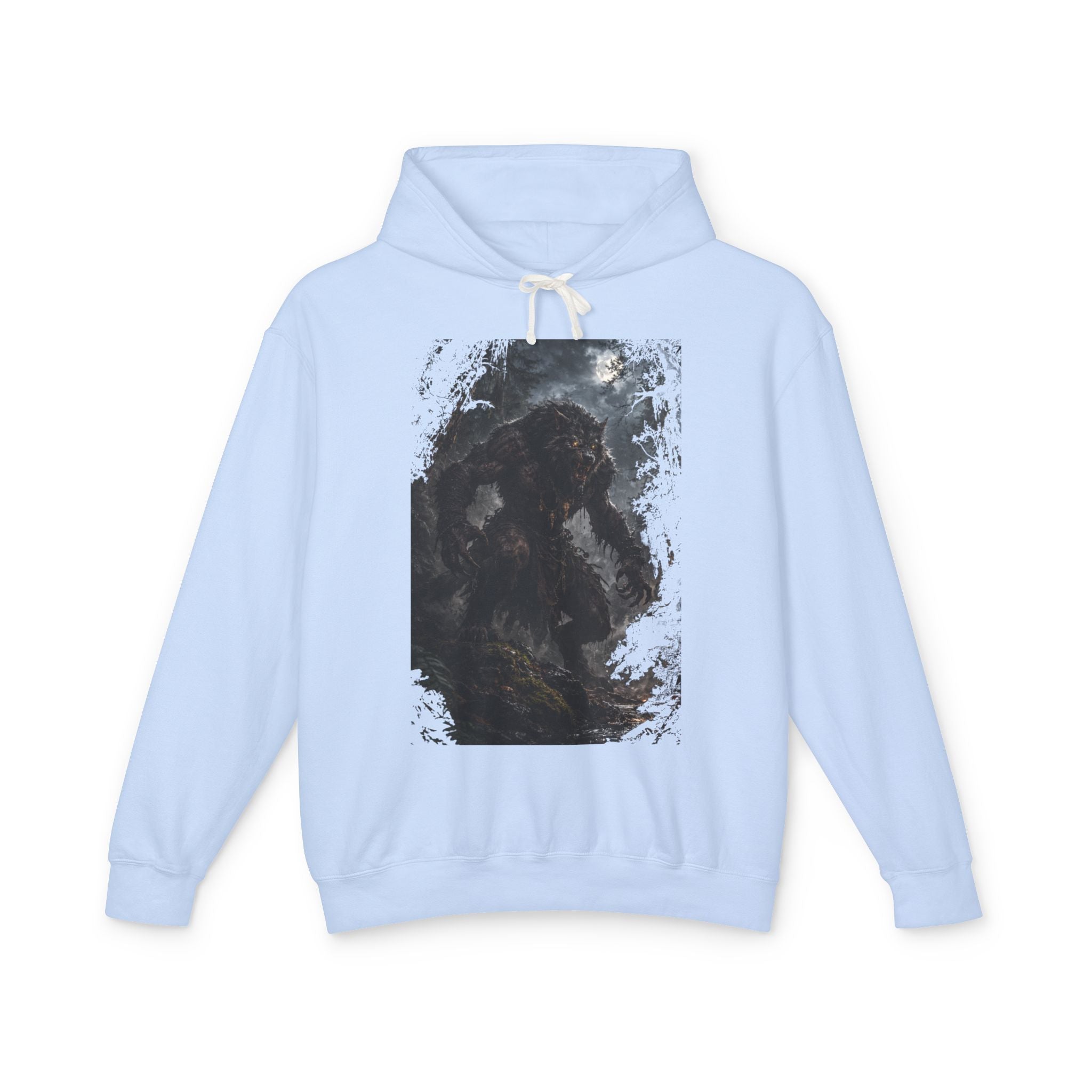 Dark Forest Wolf Hoodie — Moody Nature Graphic Hoodie