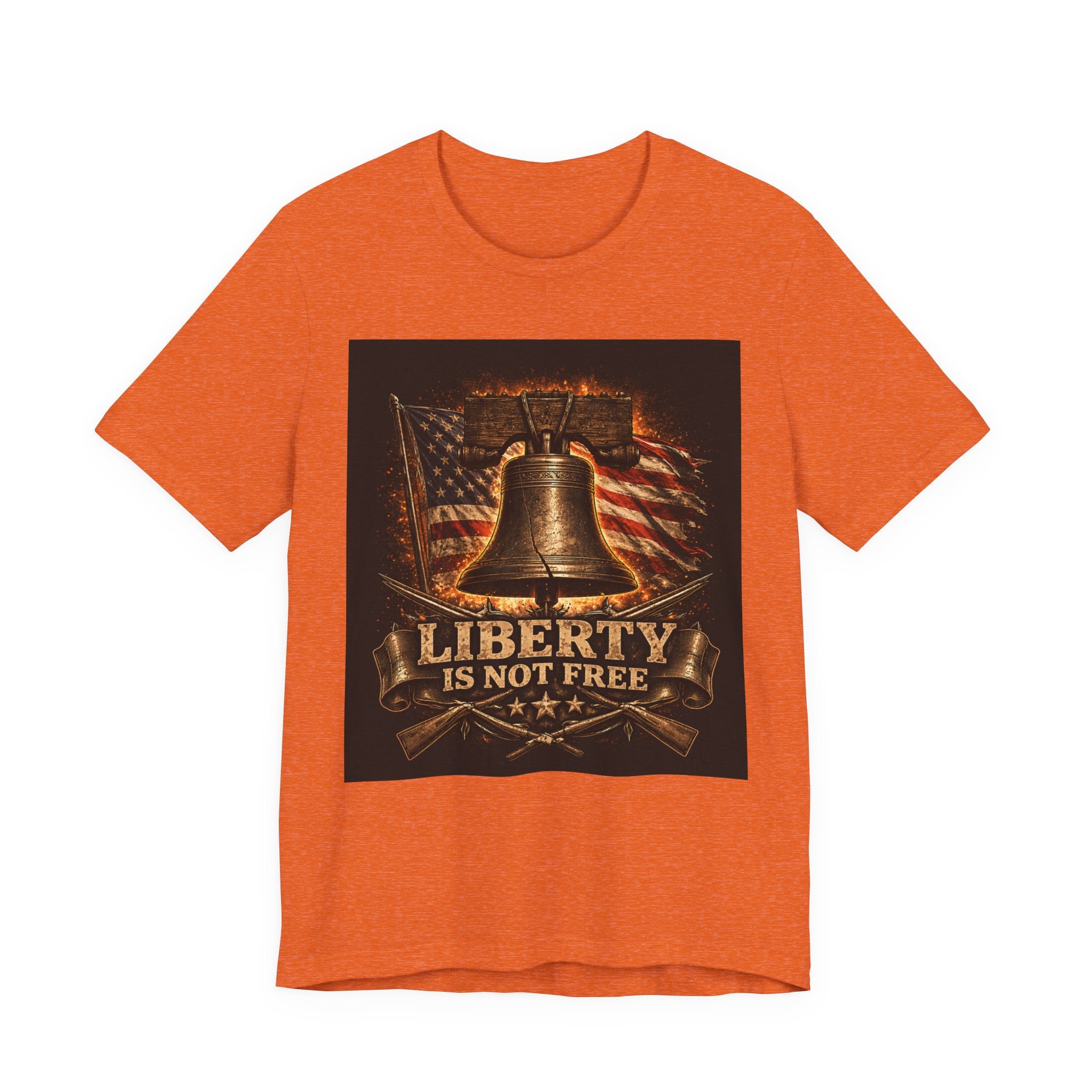 Liberty Is Not Free T-Shirt — Patriotic American Flag & Liberty Bell Tee for Veterans, 4th of July