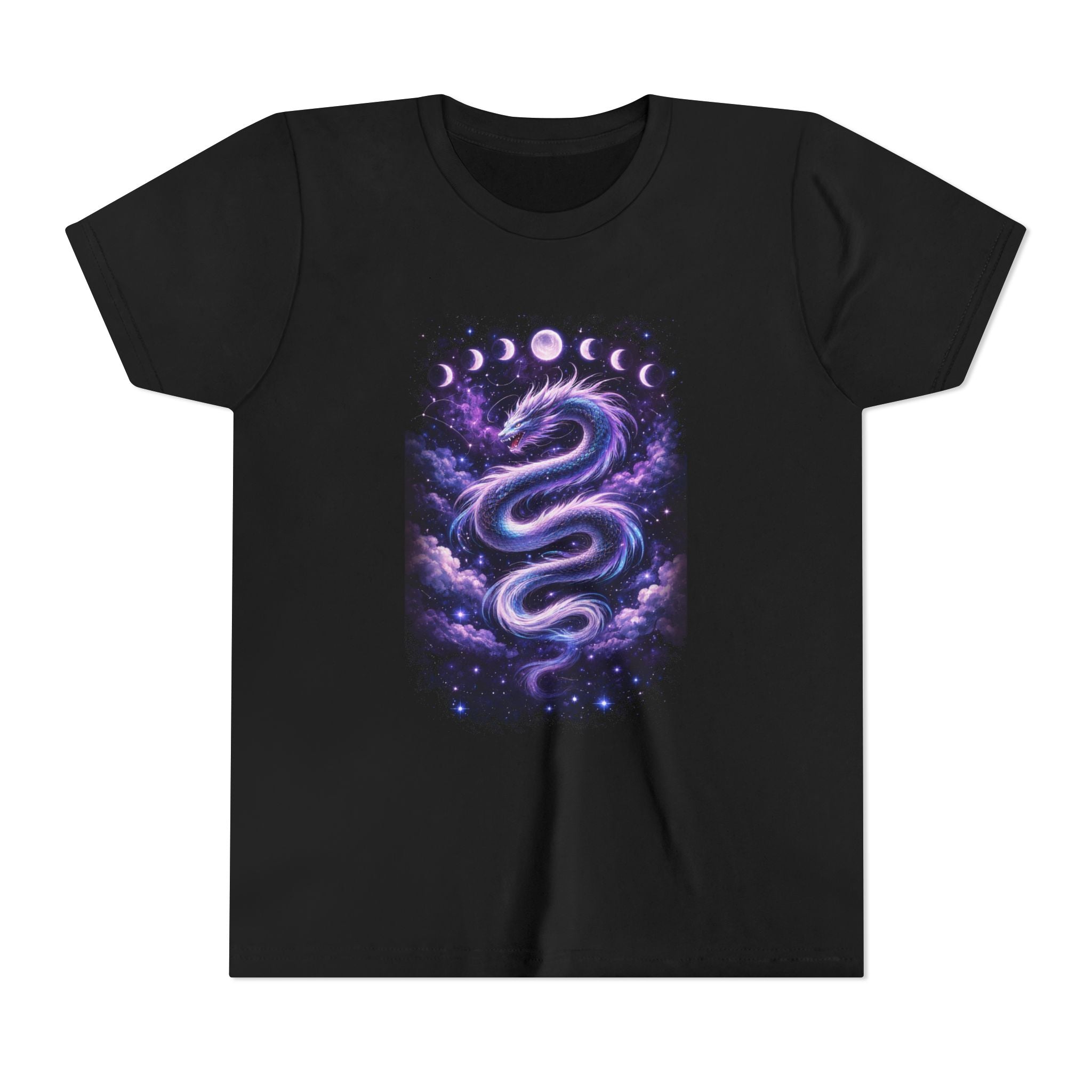Youth Tee — Celestial Serpent Moon Phases Graphic