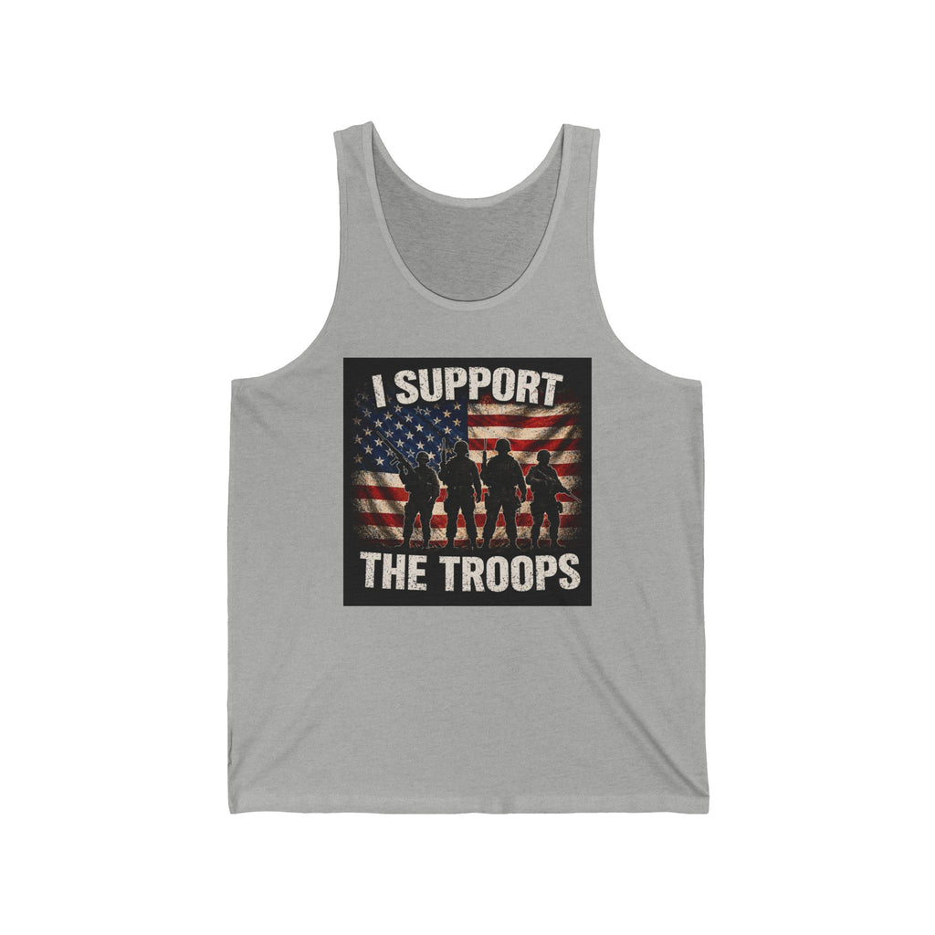 I Support The Troops Tank Top — Patriotic American Flag Military Support Tank