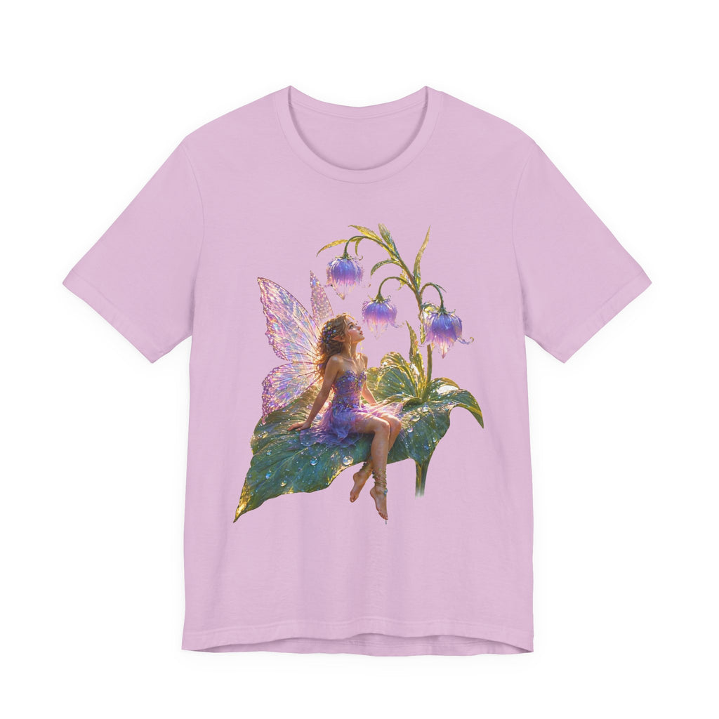 Fairy Garden T‑Shirt — Watercolor Fairy on Bellflower Tee