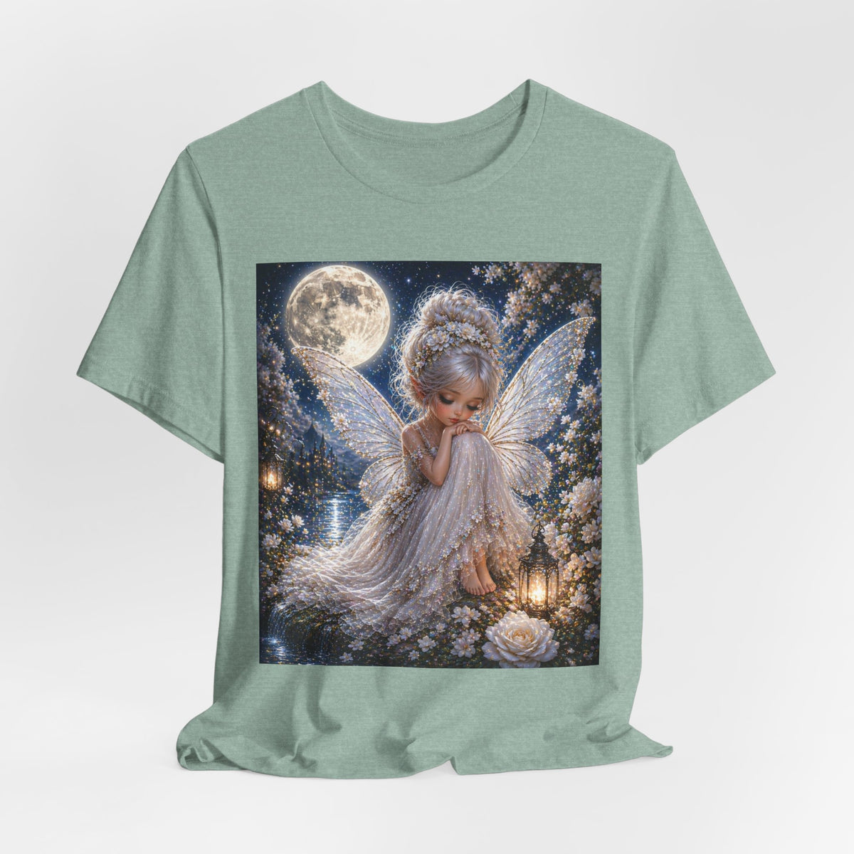 Moonlit Fairy T‑Shirt — Cute Angelic Fairy Graphic Tee