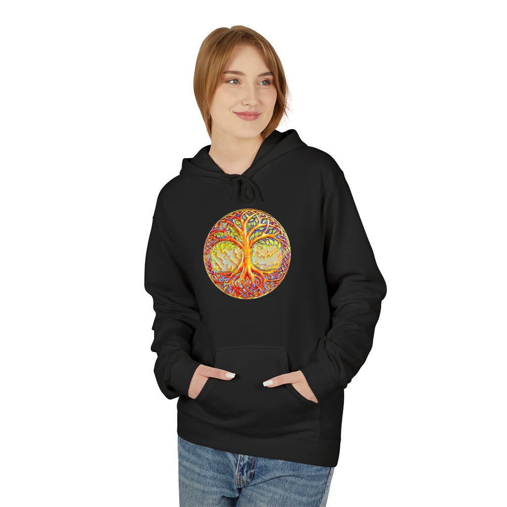 Yggdrasil, the Tree of Life, Cotton Hoodie — Tropical Vibes Graphic Hoodie