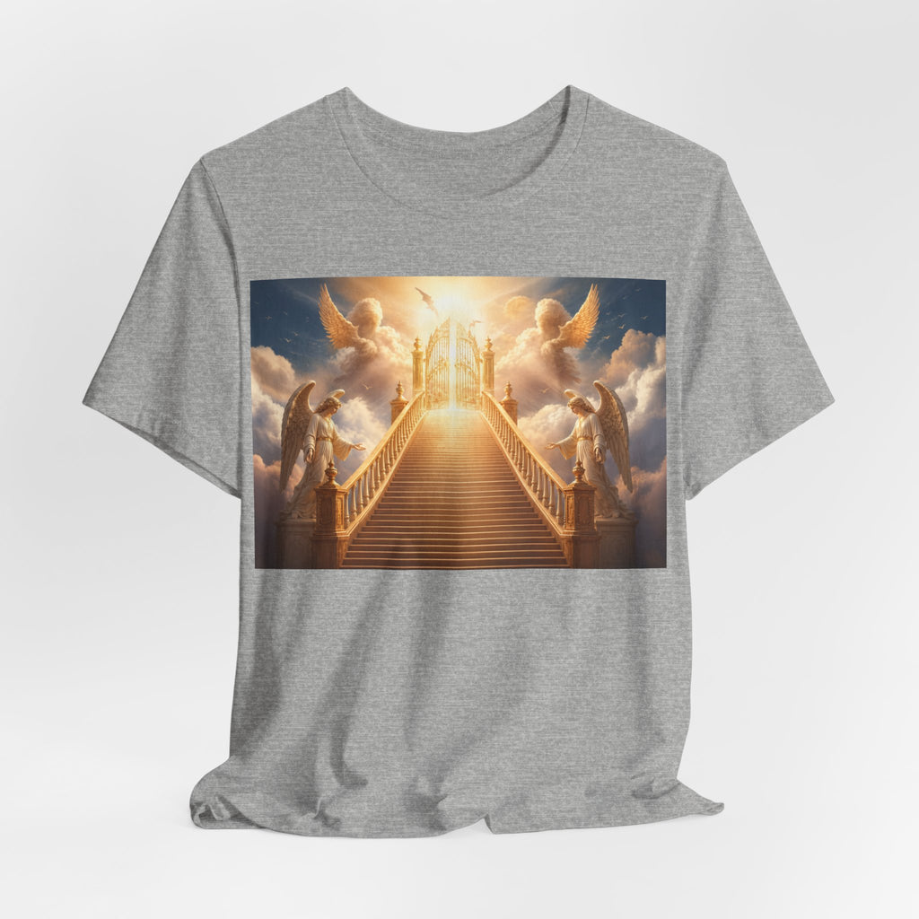 Heavenly Stairway T‑Shirt — Golden Gates Angelic Design