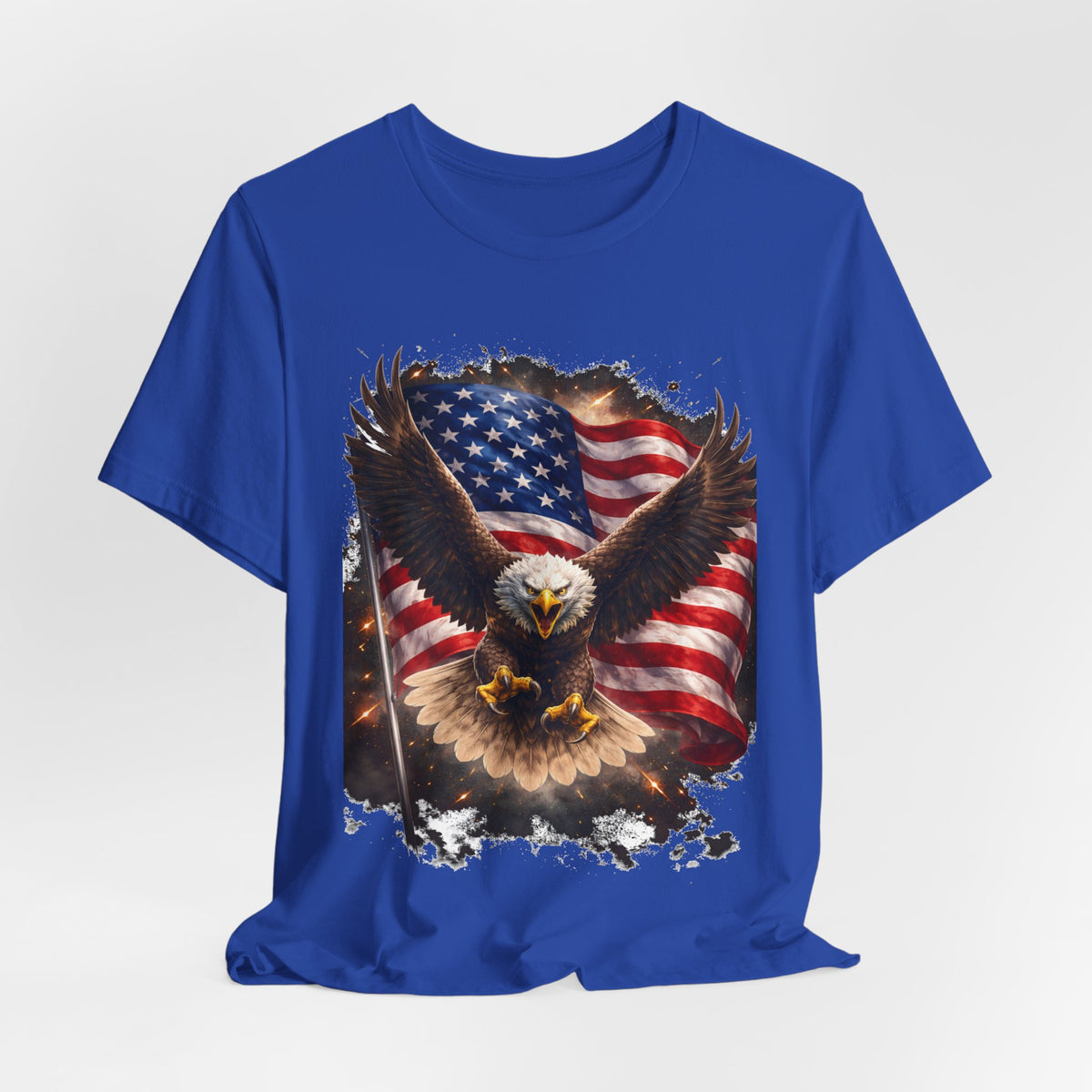 American Eagle Flag T-Shirt — Patriotic Bald Eagle Graphic Tee
