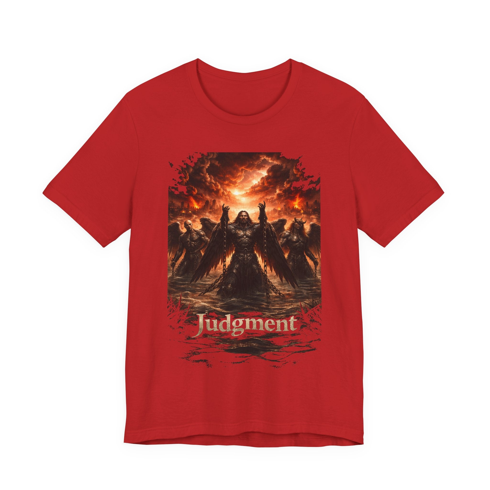 Judgment Graphic Tee — Apocalyptic Angel War T‑Shirt