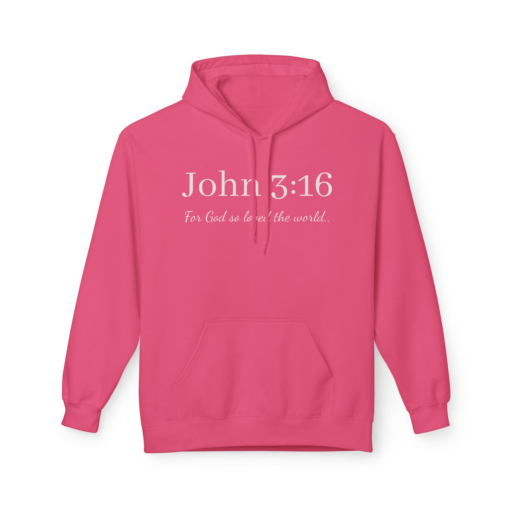John 3:16 Hoodie – Christian Verse Fleece Pullover