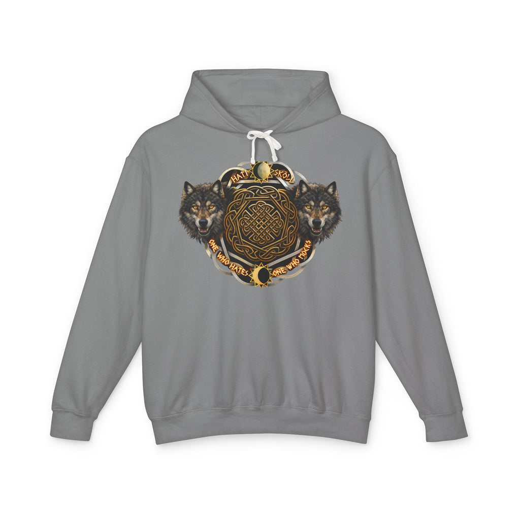 Celtic Wolf Hooded Sweatshirt — Norse Knot Tribal Wolves Graphic Hoodie