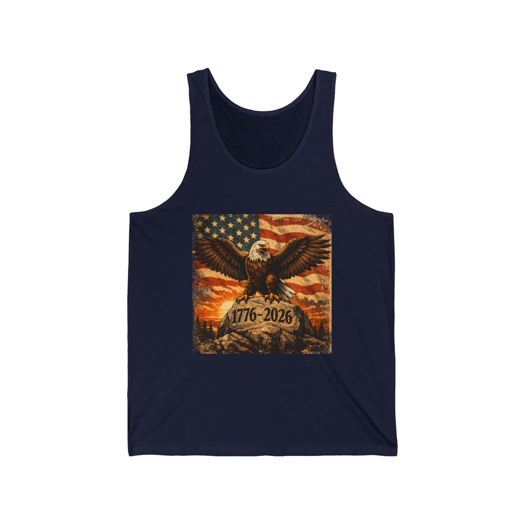 Patriotic Eagle Tank Top – 1776-2026 American Flag Independence Day Shirt