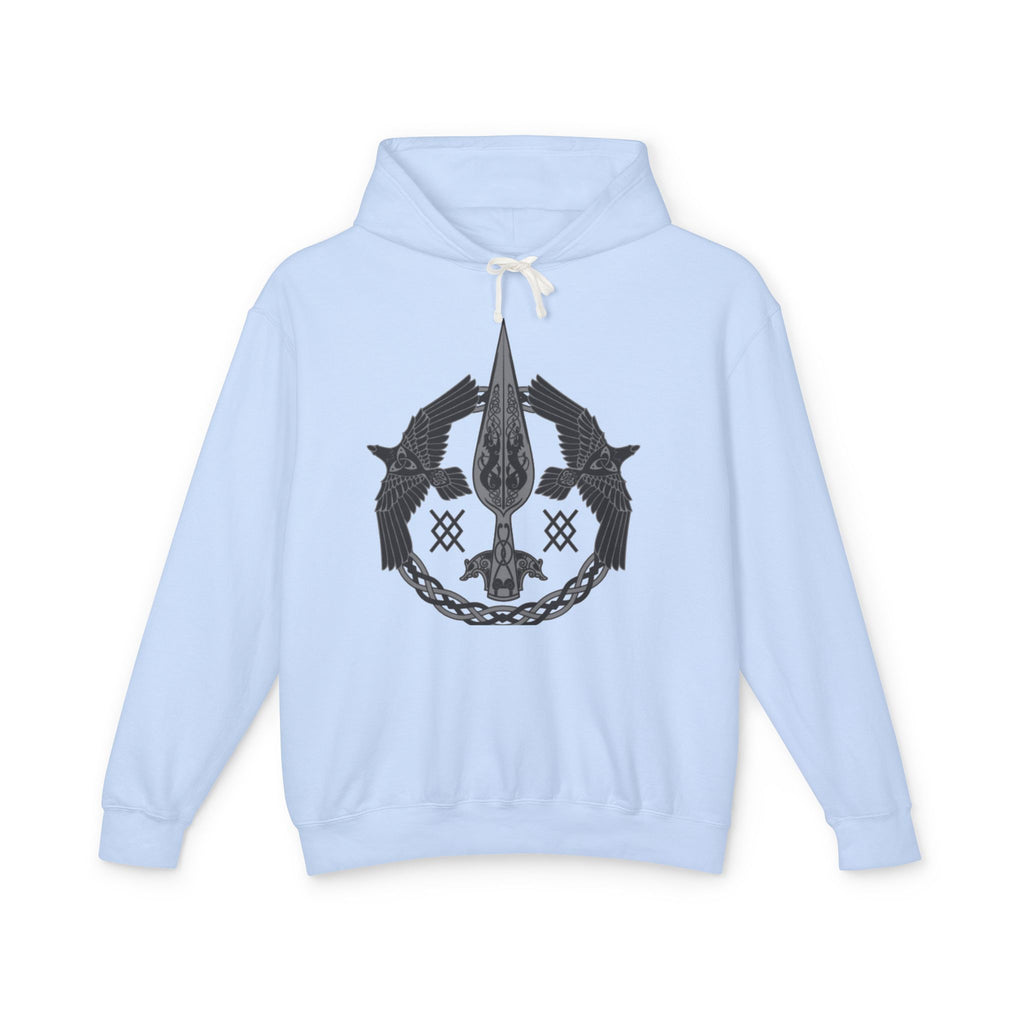 Viking Raven Spear Hoodie — Norse Mythology Graphic Sweatshirt