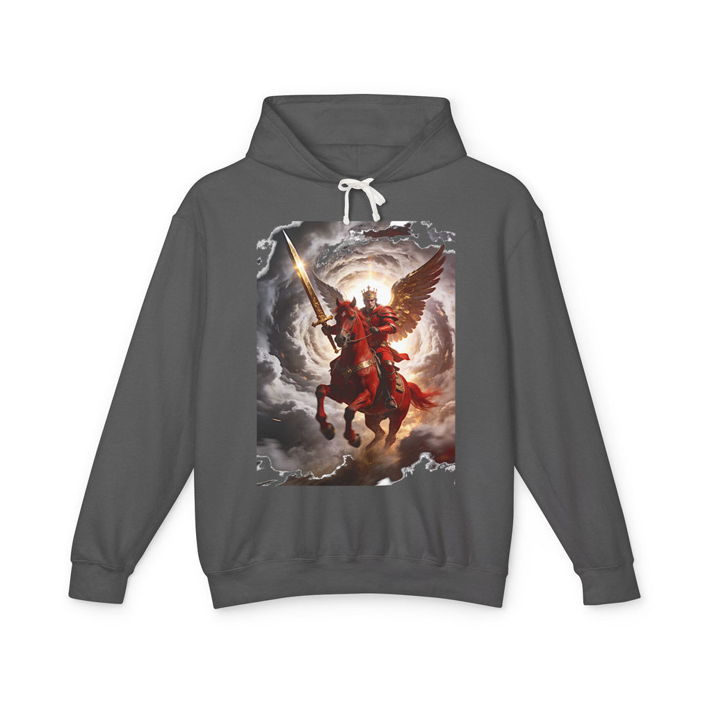 Archangel Warrior Hoodie — Saint Michael Celestial Battle Graphic Sweatshirt