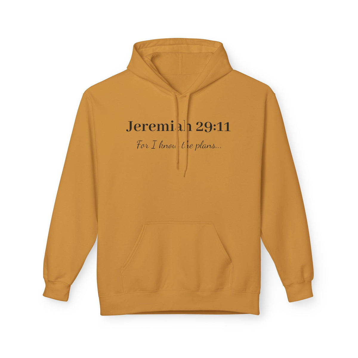 Jeremiah 29:11 Faith Hoodie — "For I know the plans" Inspirational Christian Pullover