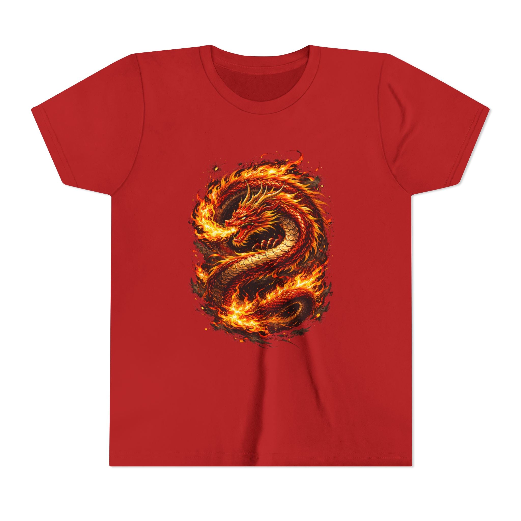 Youth Tee — Fiery Dragon Graphic Shirt