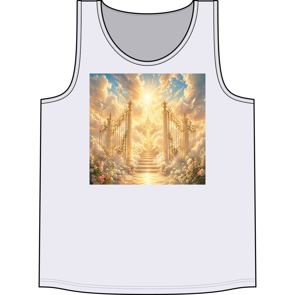 Heavenly Gates Tank Top — Angelic Stairway Graphic Concert Tank