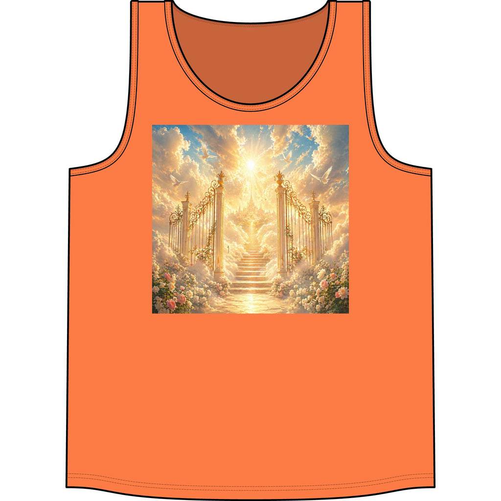Heavenly Gates Tank Top — Angelic Stairway Graphic Concert Tank
